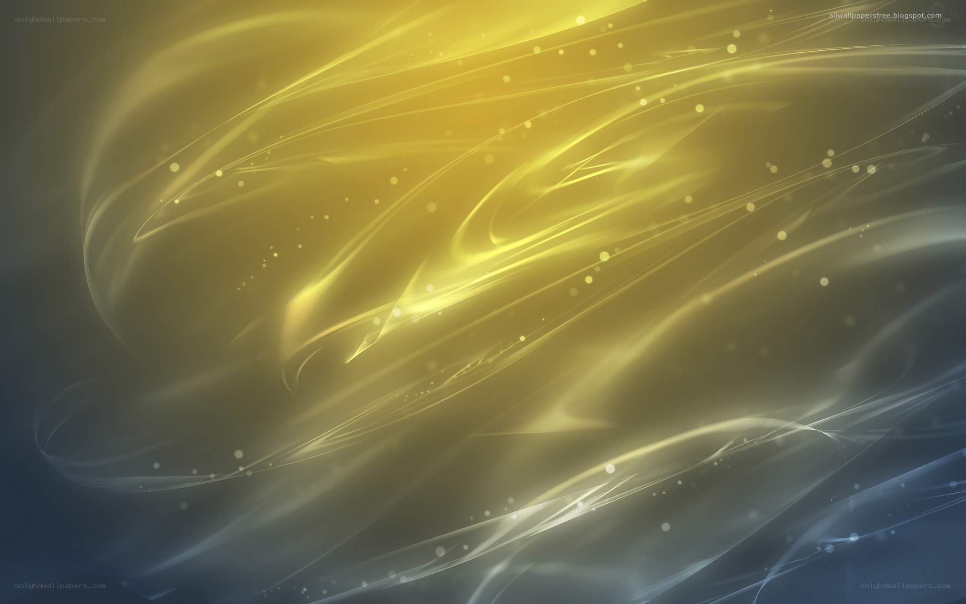 Golden light waves abstract