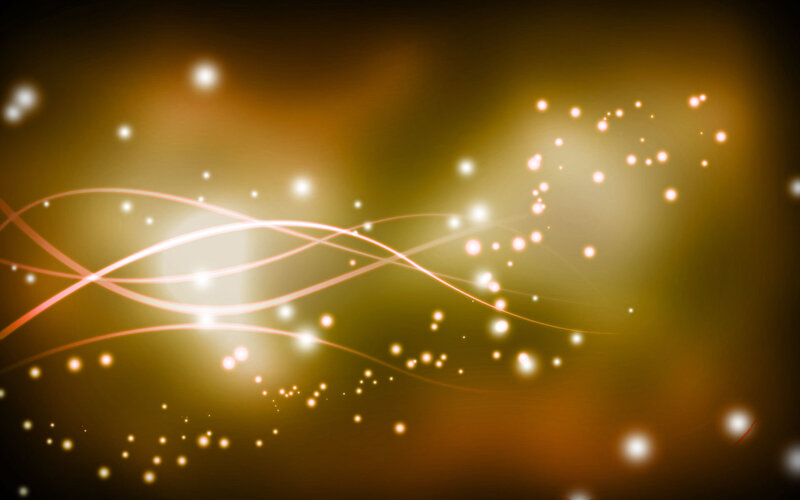 golden light waves abstract