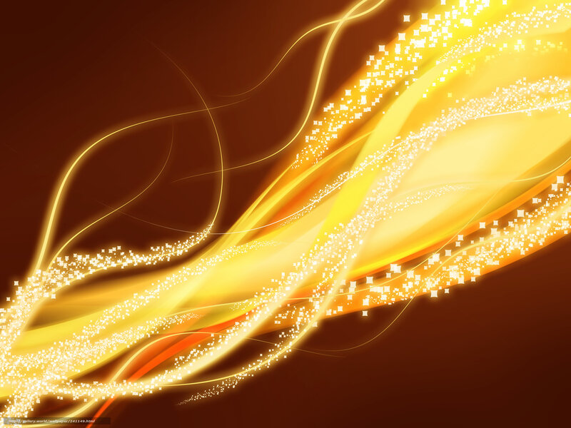 Golden light waves abstract