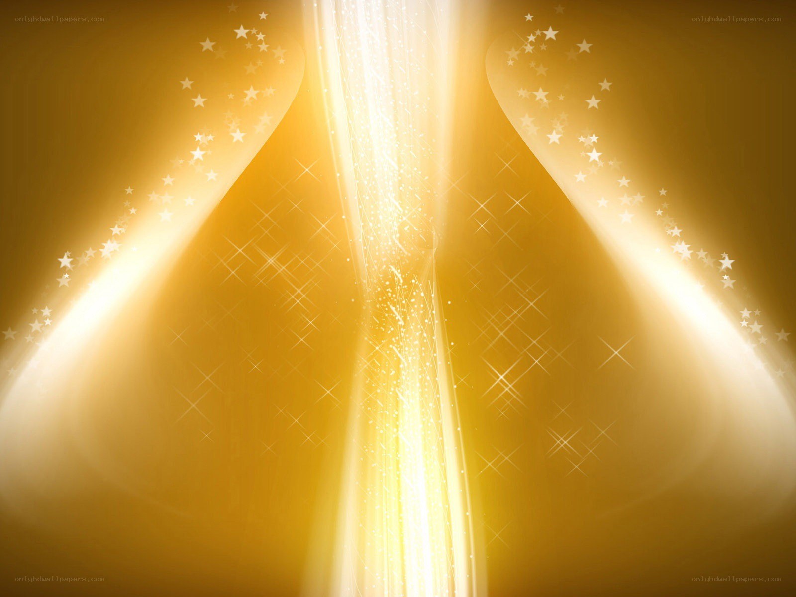 golden light with stars