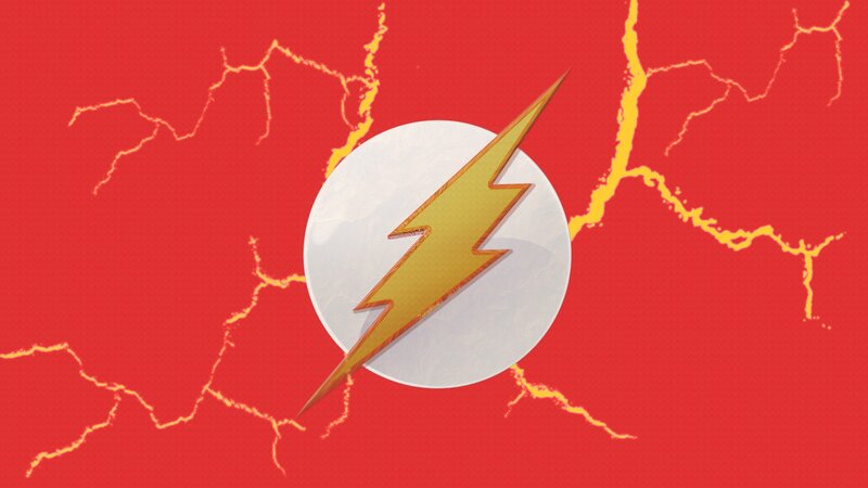 Golden Lightning Bolt — Red, Dramatic