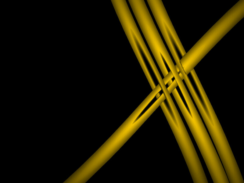 golden lines crossing on black