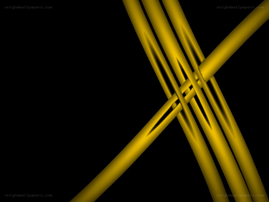 golden lines crossing on black