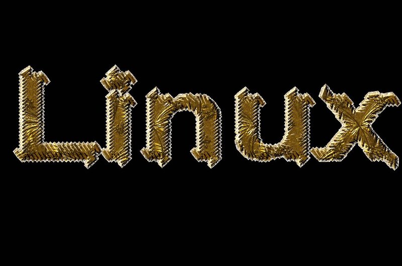 Golden Linux Text