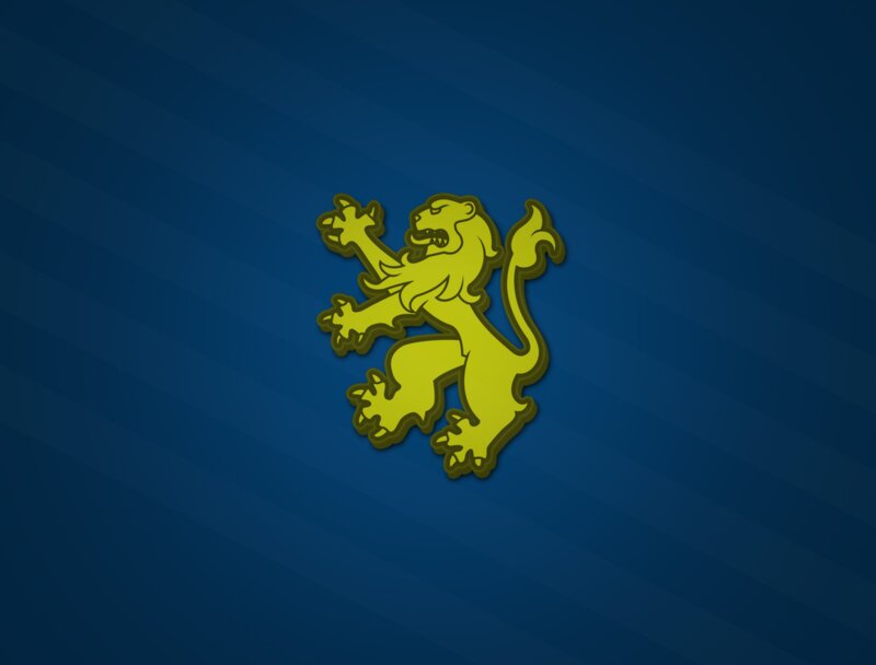 Golden Lion Emblem — Blue, Formal