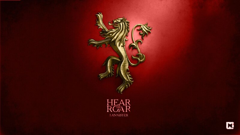 Golden Lion Sigil — Red, Dramatic