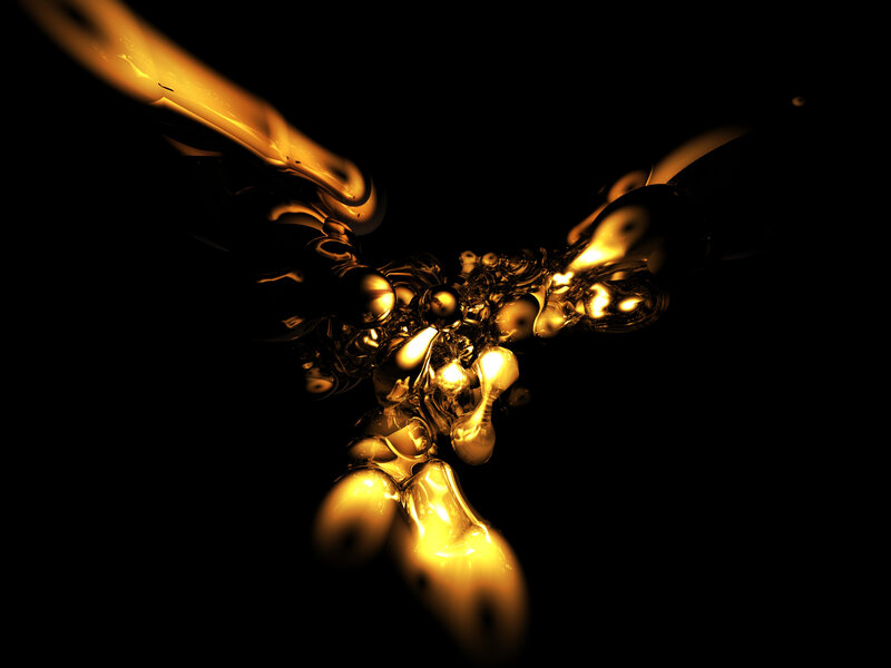 golden liquid abstract