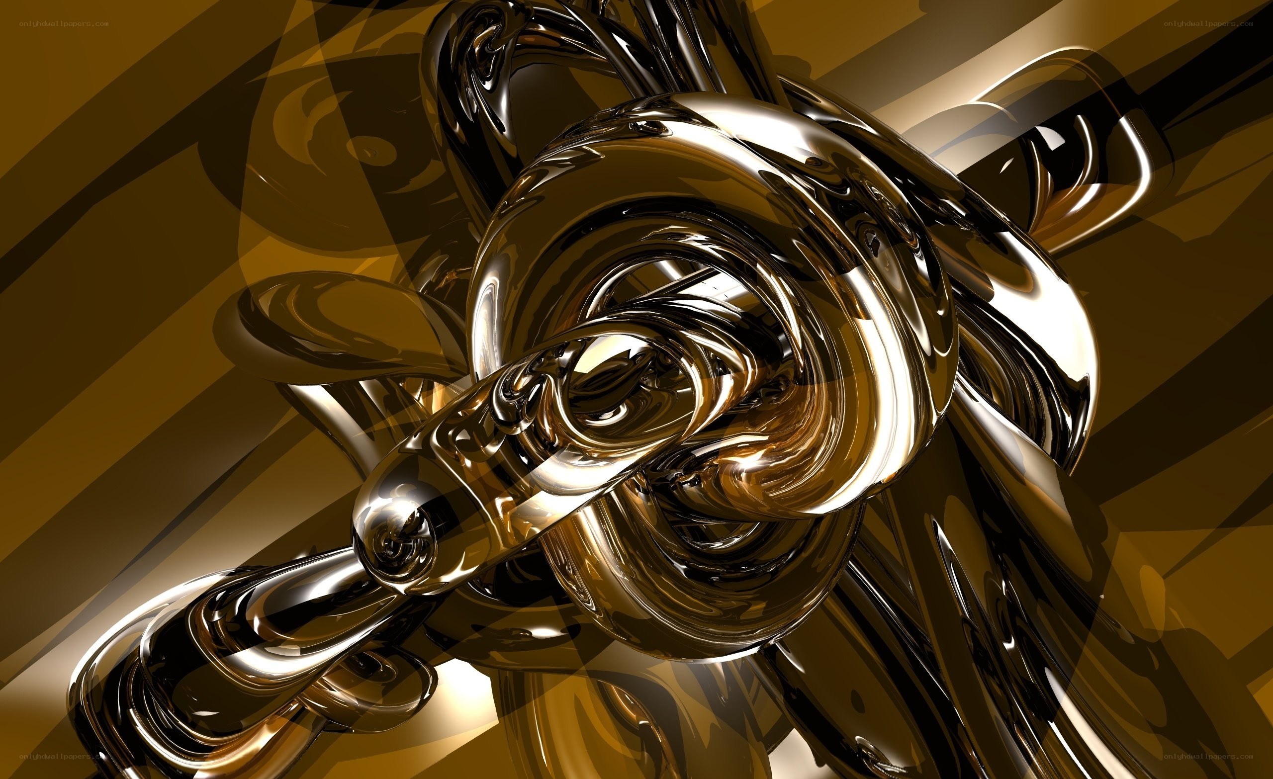 golden liquid abstract sculpture