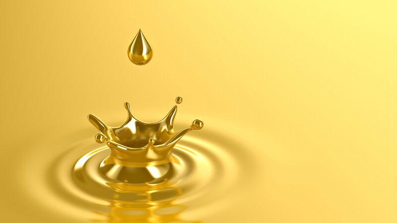 golden liquid drop splash