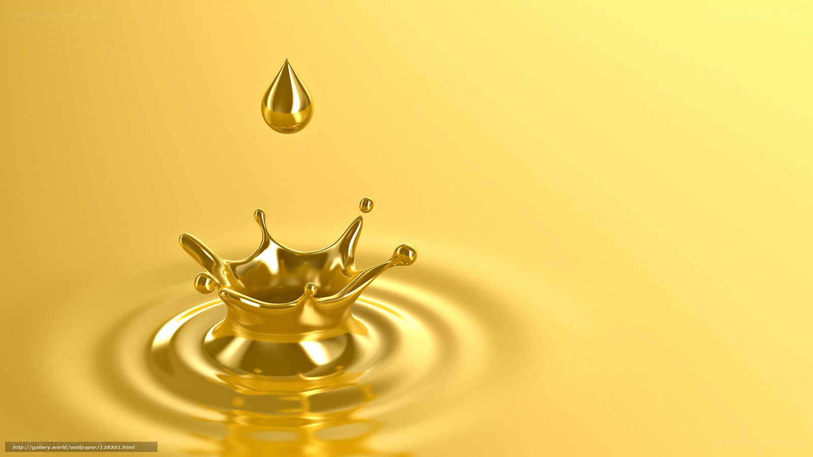 golden liquid drop splash