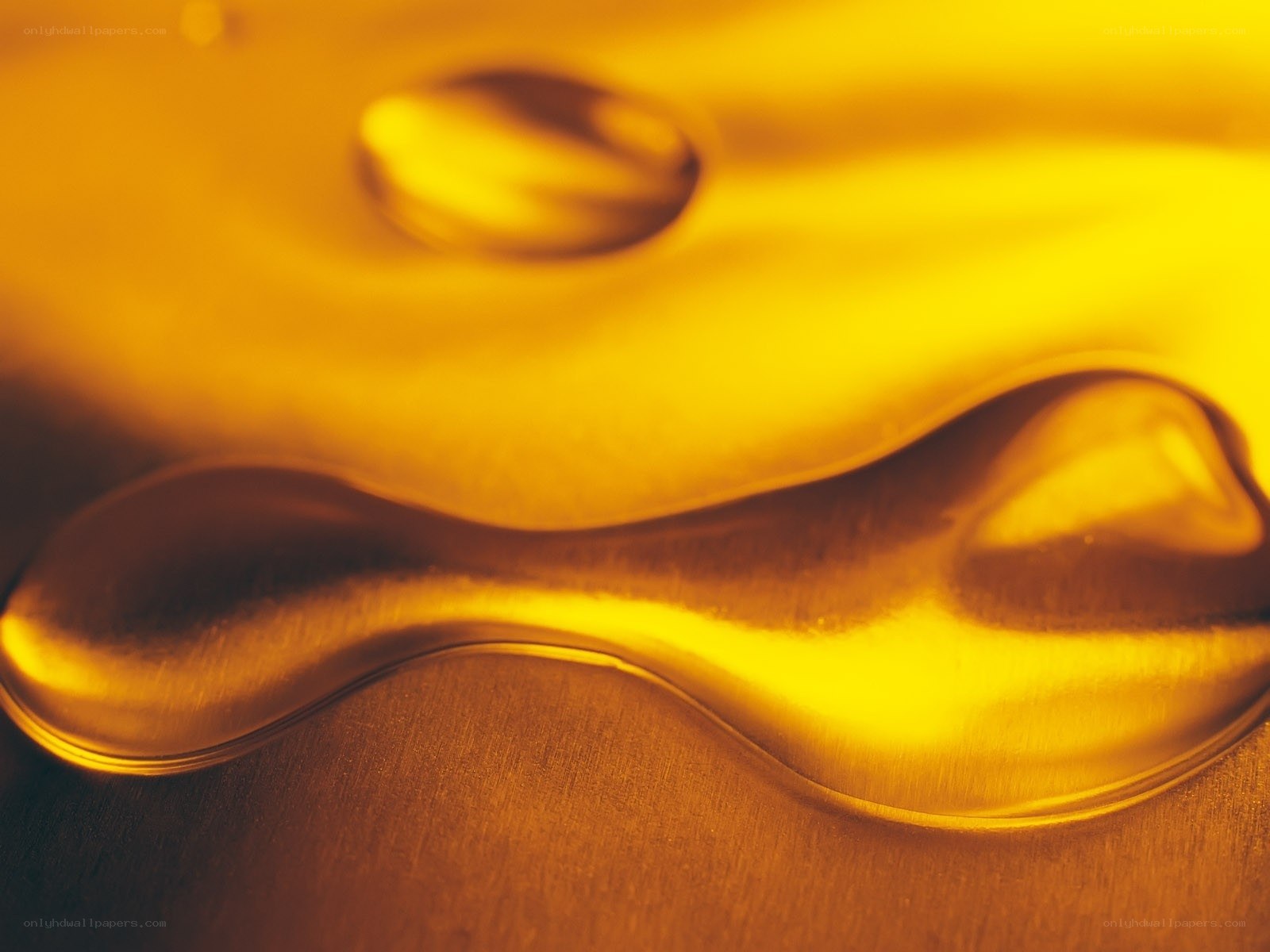 golden liquid droplet