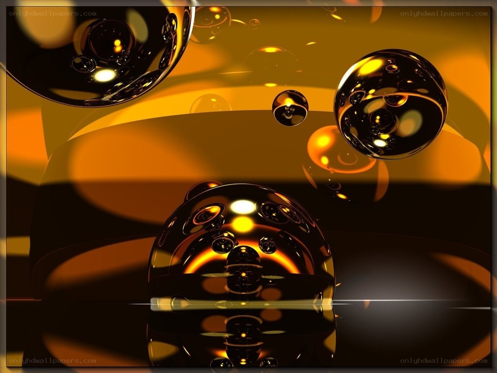 golden liquid spheres
