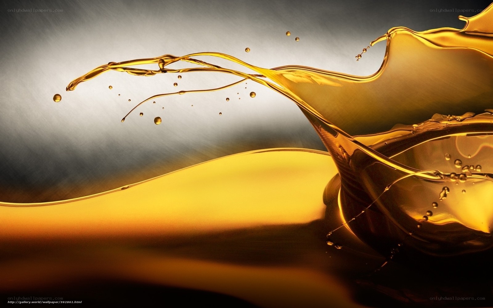 golden liquid splash