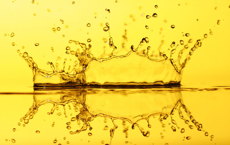 golden liquid splash