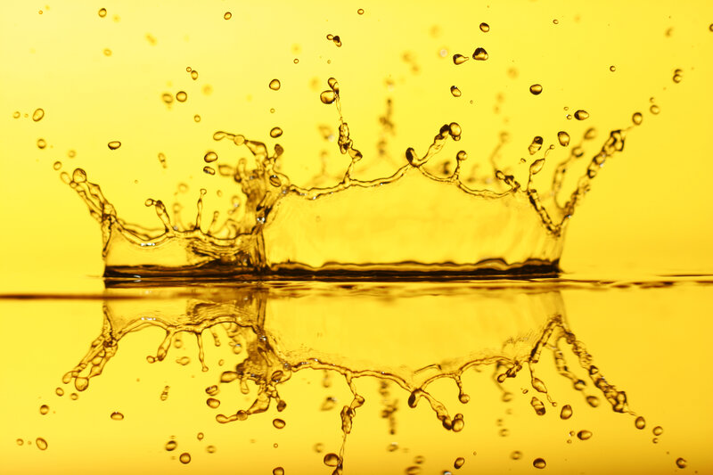golden liquid splash
