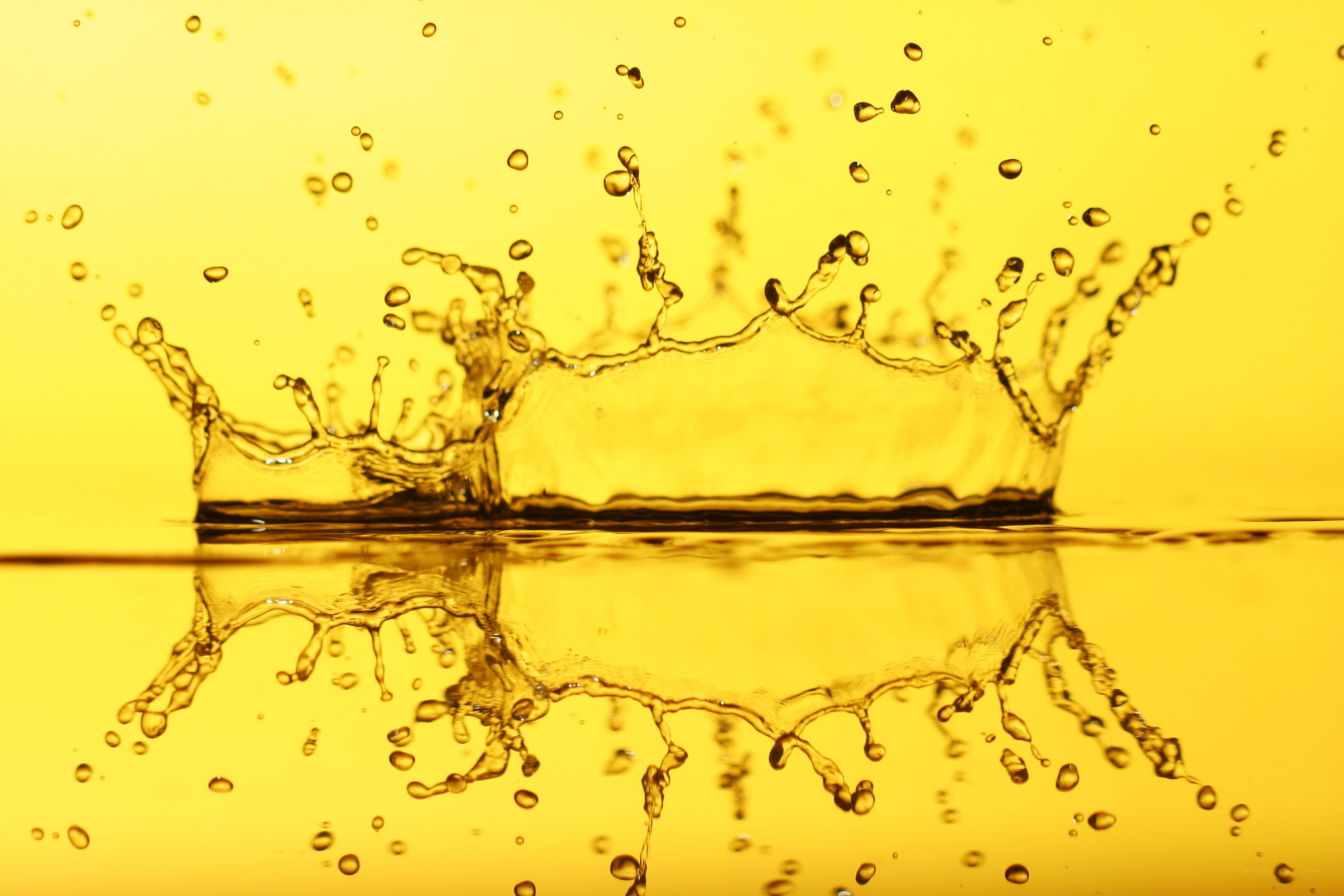 golden liquid splash