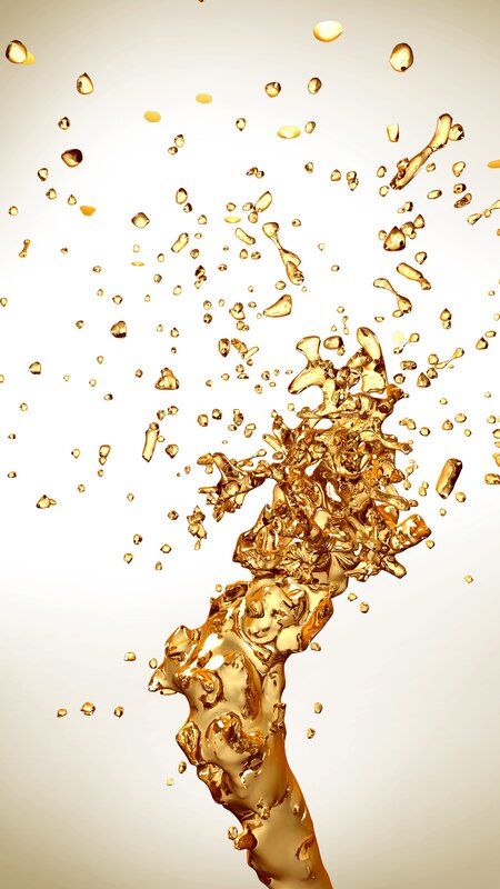 Golden Liquid Splash — Gold, Dynamic