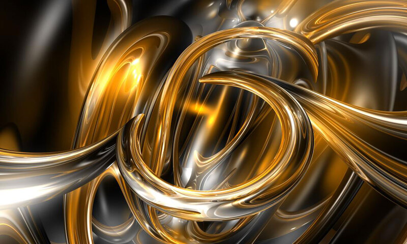 Golden Liquid Swirls — Gold