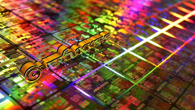 Golden Logo on Chip