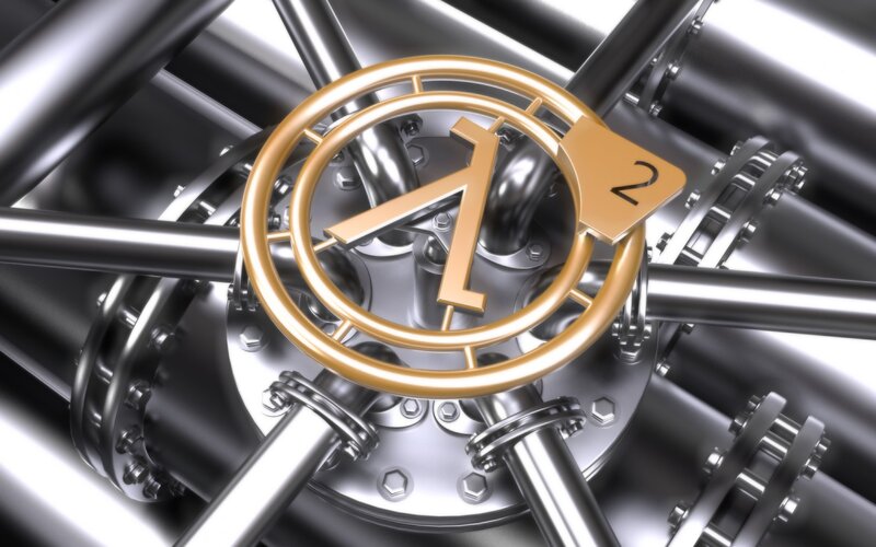 Golden Logo on Machinery