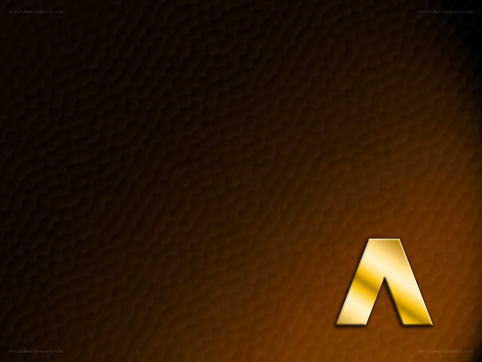 golden logo on textured background