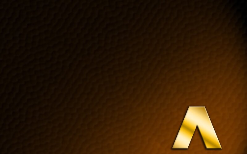 golden logo on textured background