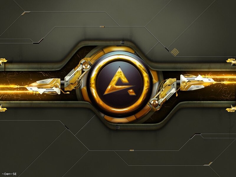 Golden Logo with Mechanical Arms