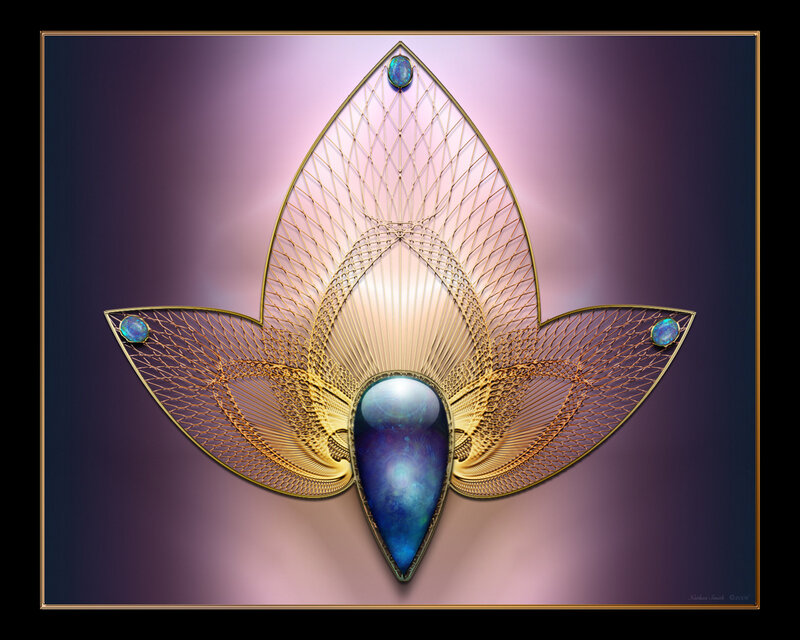 Golden Lotus Ornament
