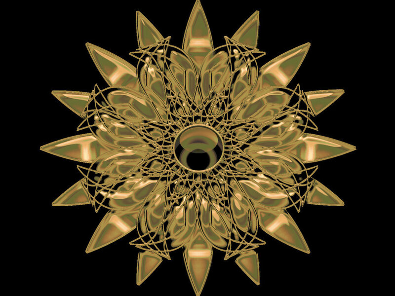 golden mandala design