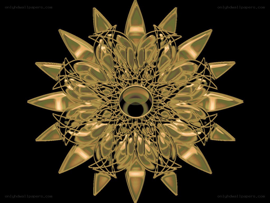 golden mandala design