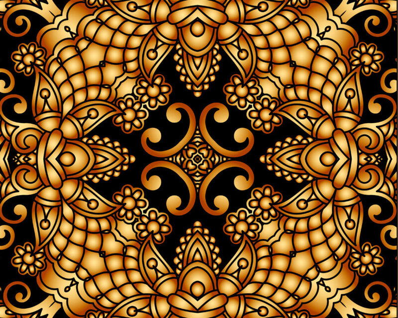 Golden Mandala Pattern — Gold, Ornate