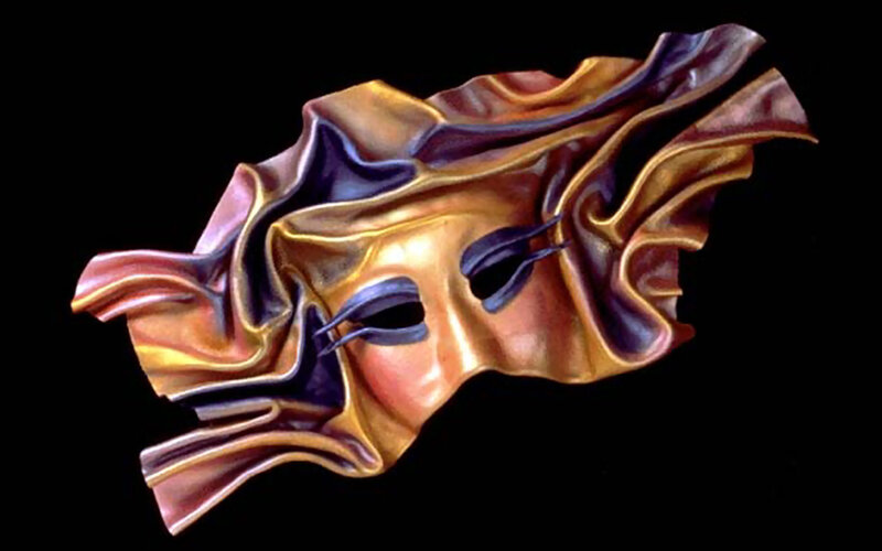 Golden Mask Sculpture