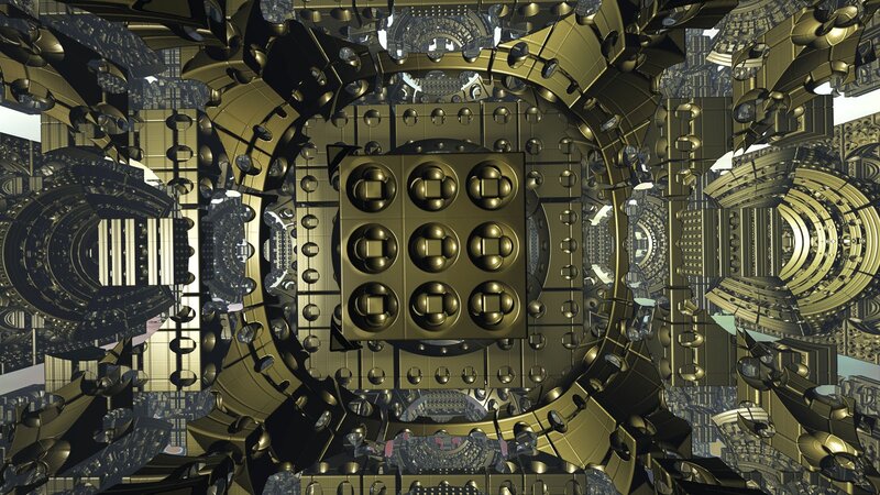 golden mechanical fractal structure