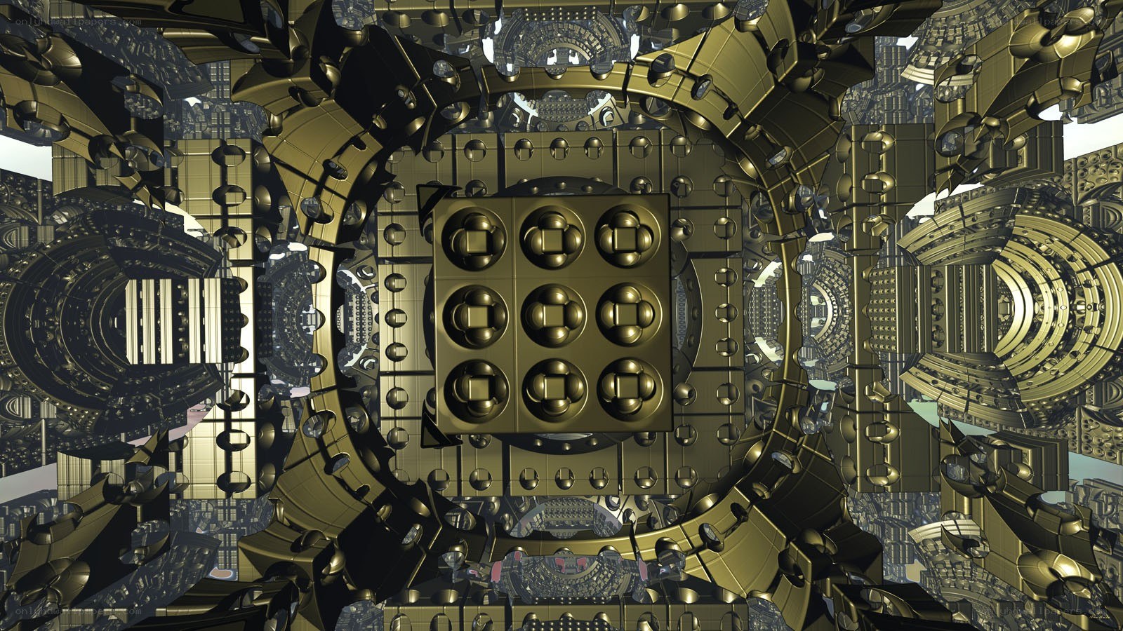 golden mechanical fractal structure