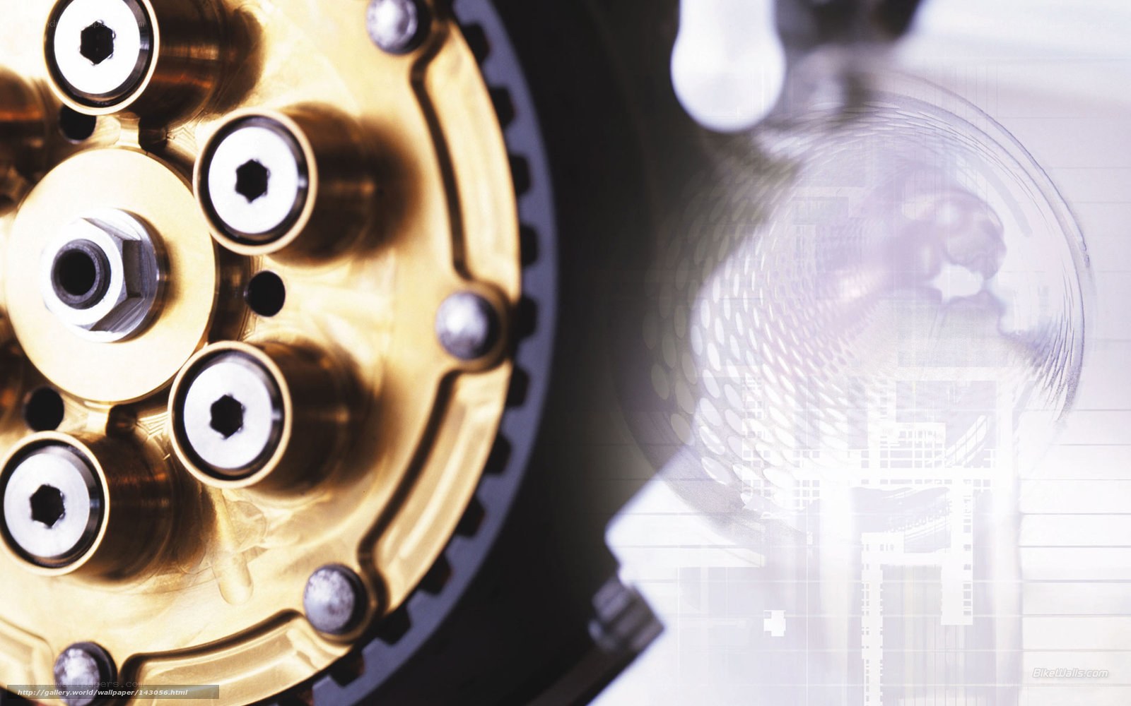 golden mechanical gear close-up
