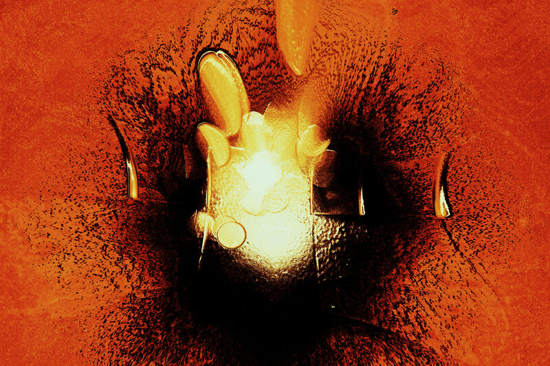 Golden Mechanical Object — Orange