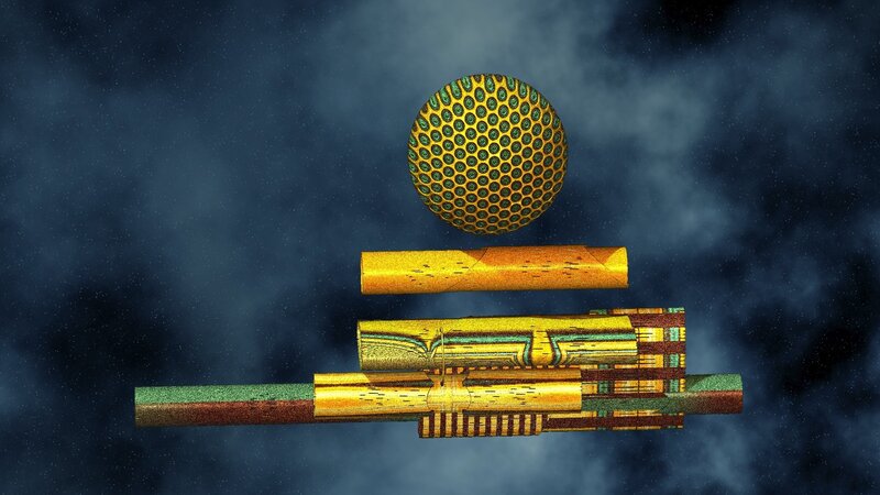 Golden Mechanical Objects