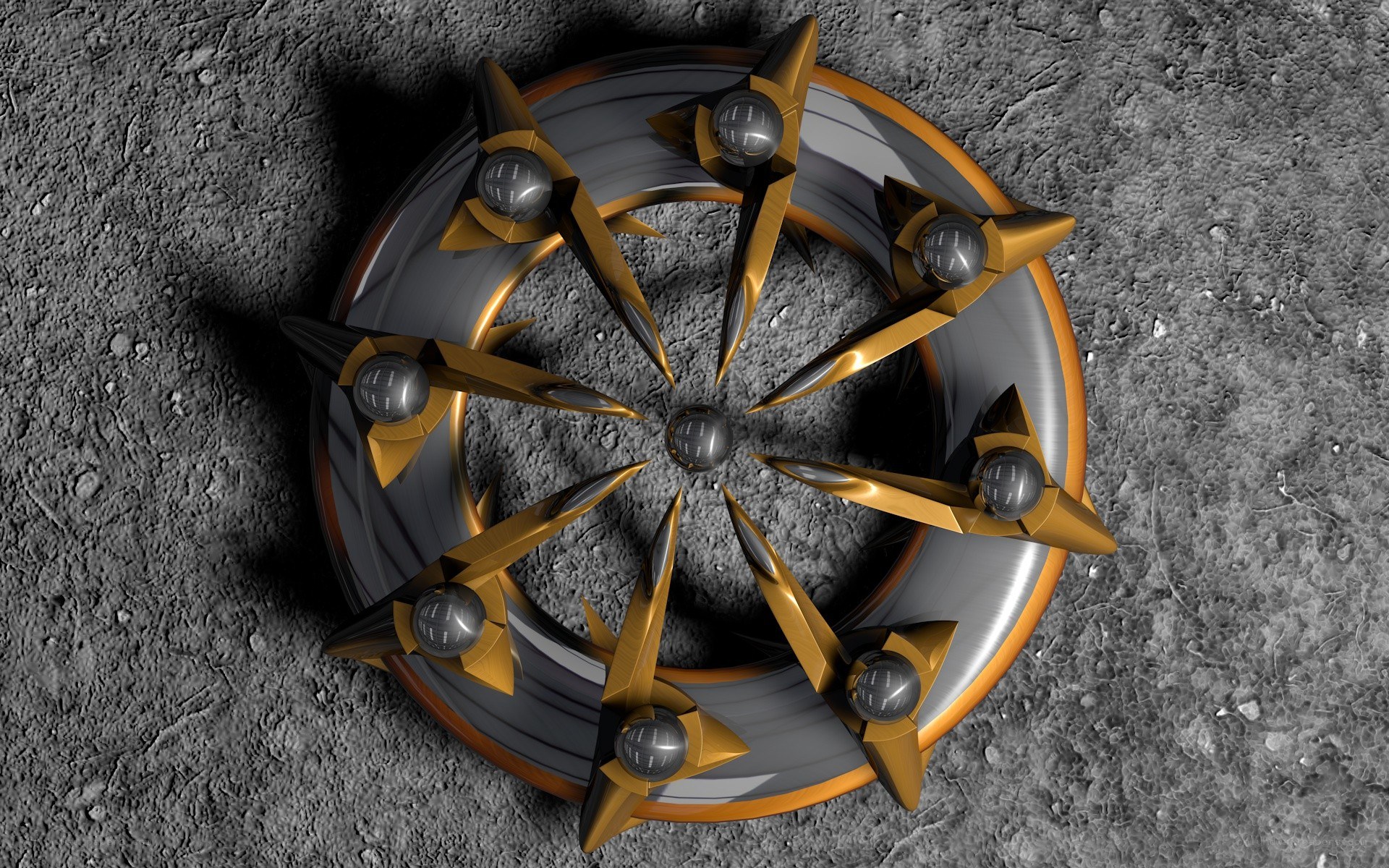 golden mechanical ring