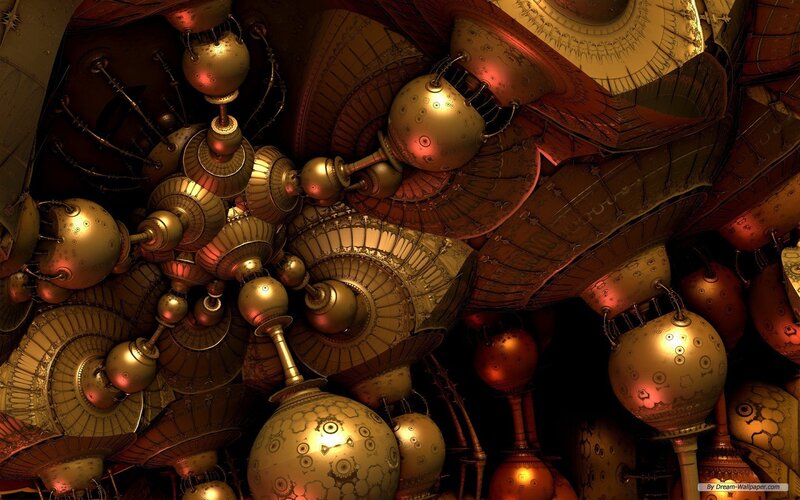 Golden Mechanical Spheres