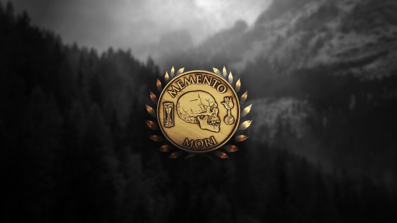 Golden Medallion with Skull