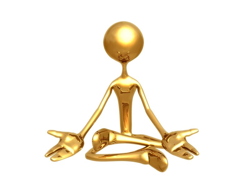 Golden Meditating Figure — Gold