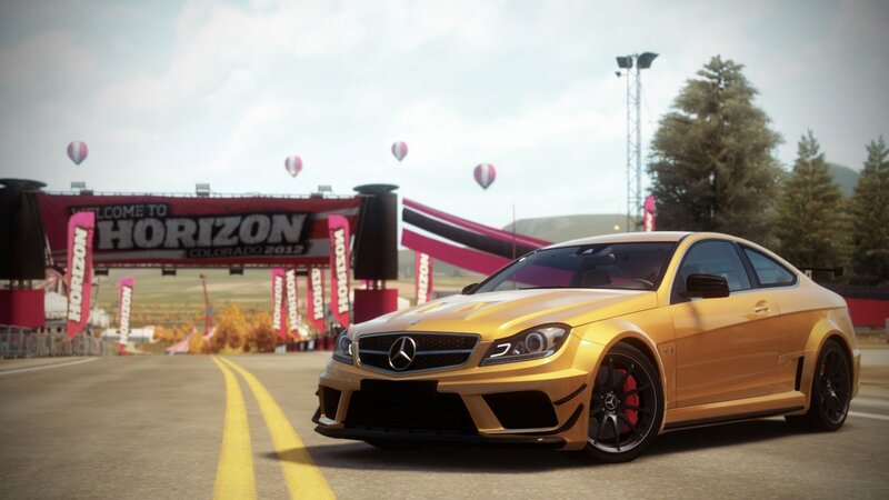Golden Mercedes Car