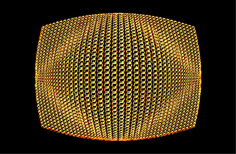 Golden Mesh Cylinder