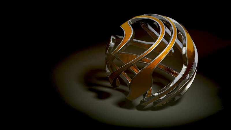 Golden Metallic Sphere