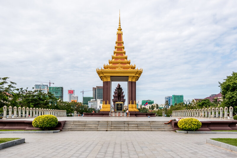 Golden Monument with Statue