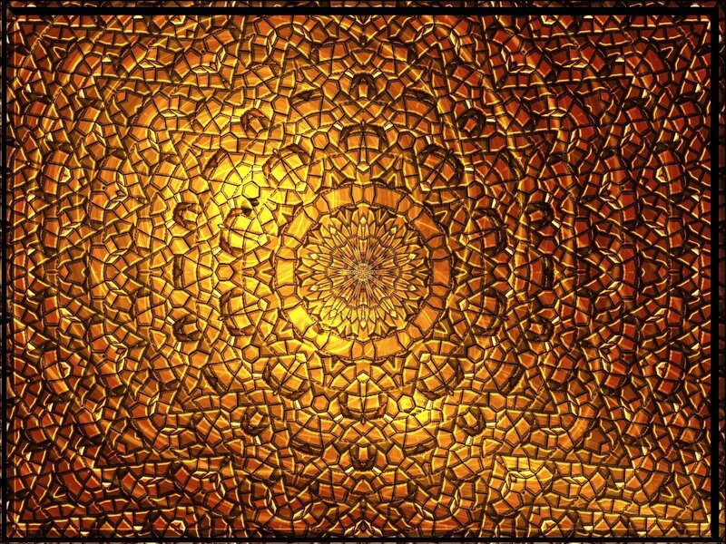 golden mosaic mandala pattern