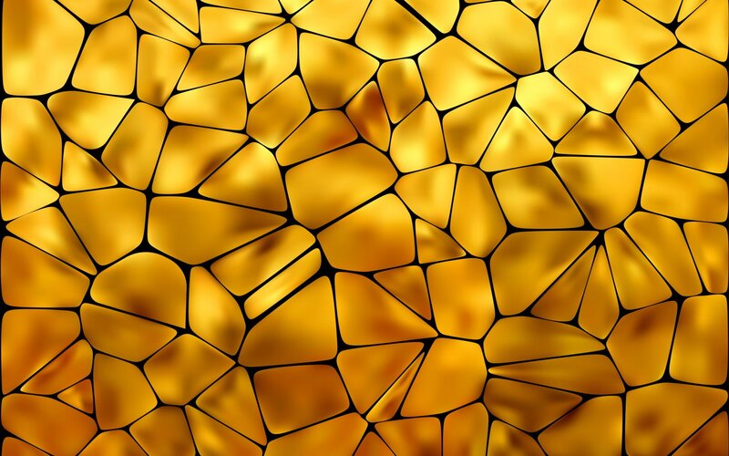 Golden Mosaic Pattern — Gold, Warm