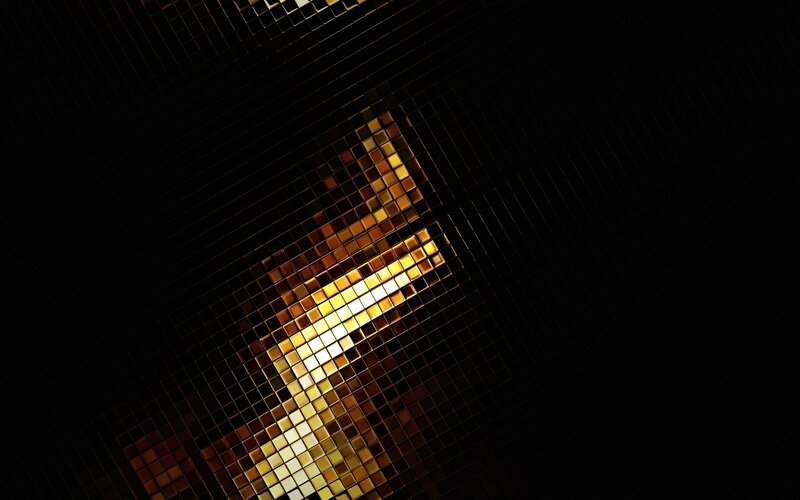 golden mosaic pattern