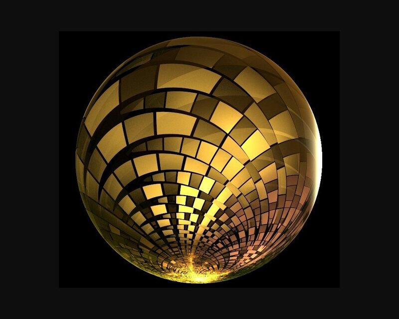 golden mosaic sphere