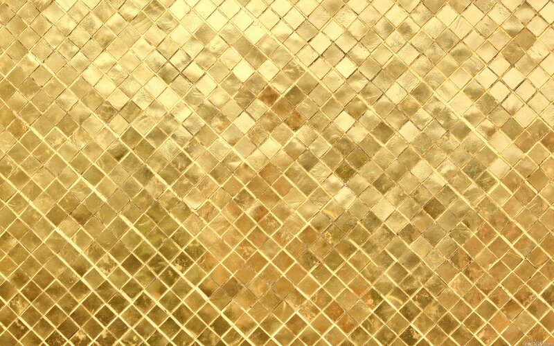 golden mosaic tile pattern